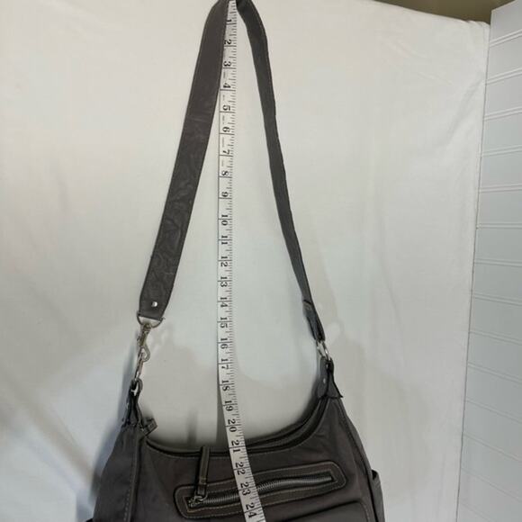 Vintage Rossetti Gray Vegan Leather Satchel Purse 90s Y2K - Picture 11 of 13